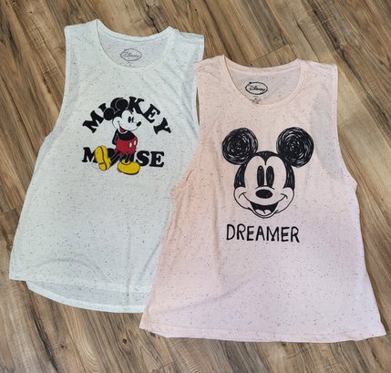 2 Medium Disney Tank Tops - Dreamer , Mickey Mouse