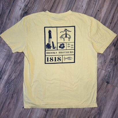 Large Yellow Brooks Brothers T-Shirt