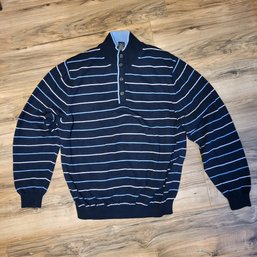 '346' Brooks Brothers XL Stripe Collared Sweater - 100 COTTON