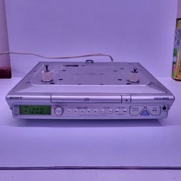 Sony ICF-CD543RM Under Cabinet Kitchen Mega Bass AM/FM CD Player Clock Radio