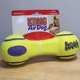 NEW KONG - AirDog Squeaker Dumbbell - Squeaky Bounce And Fetch Toy