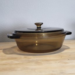 1.5 Qt Anchor Hocking Amber Brown 8.25' Ovenware Casserole  Dish