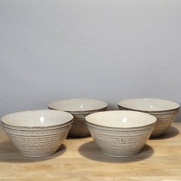 Pier 1 Midori Cereal Bowls Speckled Earthtones Set Of 4