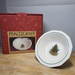 Vintage PFALTZGRAFF- 9' ROUND SERVING BOWL CHRISTMAS 'HERITAGE TREE'