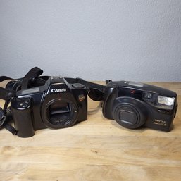 Canon EOS Rebel And Pentax Zoom 105-r Film Cameras