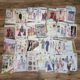 Vintage Lot Of Sewing Patterns 80s 90s  Rare