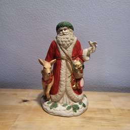 Musical Porcelain Christmas Santa Claus Is Coming To Town Figure 9'