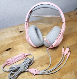 Onikuma RGB Stereo Wired Cute Girl Pink Gaming Headphone Headset