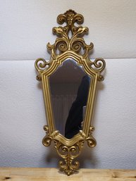 Vintage Ornate Gold Wall Mirror 23' X 10'