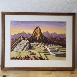 Original Watercolor Of Machu Picchu, Peru