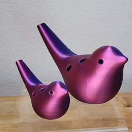 Color Changing Bird Ocarina - Large And Small - Sounds Great!