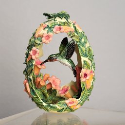 Vintage House Of Faberg Hummingbirds Porcelain Egg