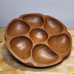 Teak Wood Sectioned Tray Platter