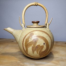Vintage Ceramic Teapot Cane Handle