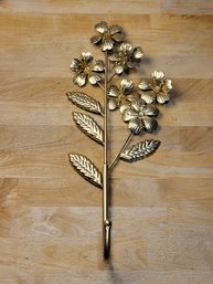 Gold Floral Decorative Wall Hook 14'