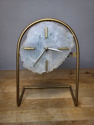 Unique Gray Agate Desk Clock