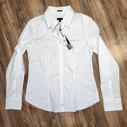 Talbots  New With Tags - White Womens Button Up - Size 6