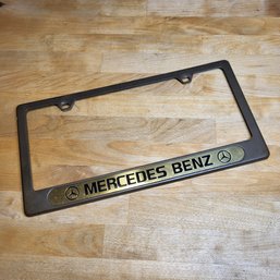 Vintage Mercedes Benz License Plate Frame Metal