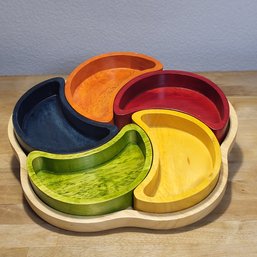 Colorful Wooden Multi-purpose Serving Or Storage Tray