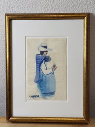 Original Watercolor - Mother Holding Child - 10x7' - Signed By Artist