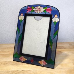 Vintage 90s Stained Glass 5x7 Picture Frame