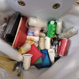Large Bag Of Sewing Or Embroidery Machine Supplies