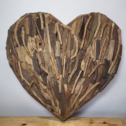 Large Driftwood Heart 25' X 25' Wall Mountable