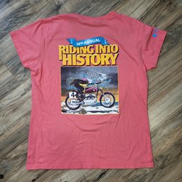 Red LARGE Motorcycle Shirt - 4th Annual Riding