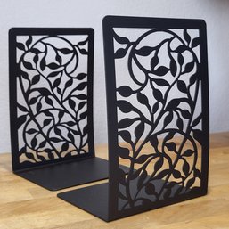 Leaf Shadow Bookends - Decorative Metal File Sorters