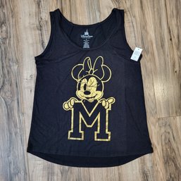 New W Tag Adult Large Minnie Mouse Black Tank Top - Disney