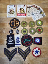 Vintage 1940s Boy Scout Patches, Awards, ID Cards, Etc Camp Hawley