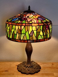 Tiffany Style Stained Glass  Lamp - 23' H 16' W Shade