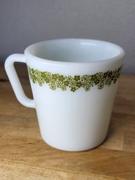 Set Of 8 Pyrex Coffee Mugs - Daisy Spring Blossom Green