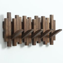 Natural Wood Wall Mounted Piano Coat Rack BEAUTIFUL