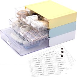 3-Tier Stackable Storage Drawers Organizer, Durable Plastic Medicine Cabinet Organizer Or Office