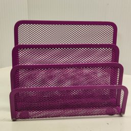 Purple Paper Organizer For Desk