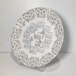 Vintage 1968 Calendar Plate