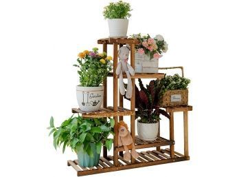 New 5 Tier Wood Plant Stand - New Old Stock