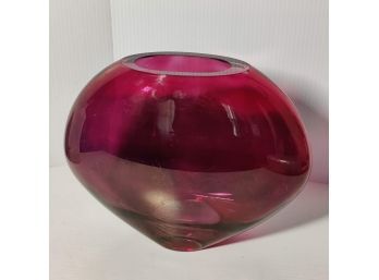 Pretty Pink Polish Vintage Krosno Glass Vase