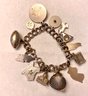 Sterling Charm Bracelet And Charms