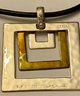 RLM Studios Robert Lee Morris Sterling And Brass Geometric Shapes Necklace