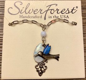 Silver Forest Bird Necklace