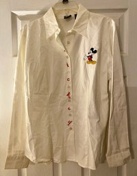 Vintage Disney Womens Button Up Shirt, Size L