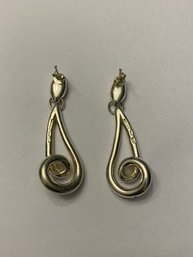 Sterling Swirl Design Earrings