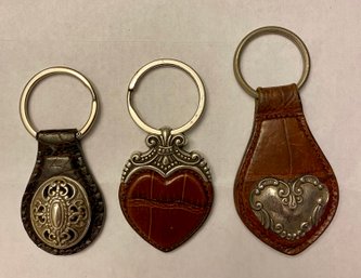 Set Of Three Brighton Leather Keychains