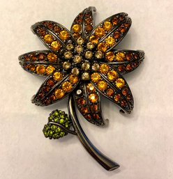Joan Rivers Flower Brooch