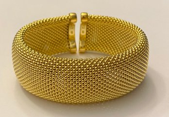 Gold Toned Bronze Mesh Bracelet