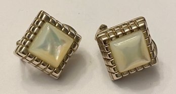 Sterling And Mother Of Pearl Earrings