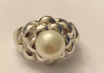 Sterling And Pearl Ring