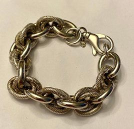 Milor Silver Tone Bronze Bracelet